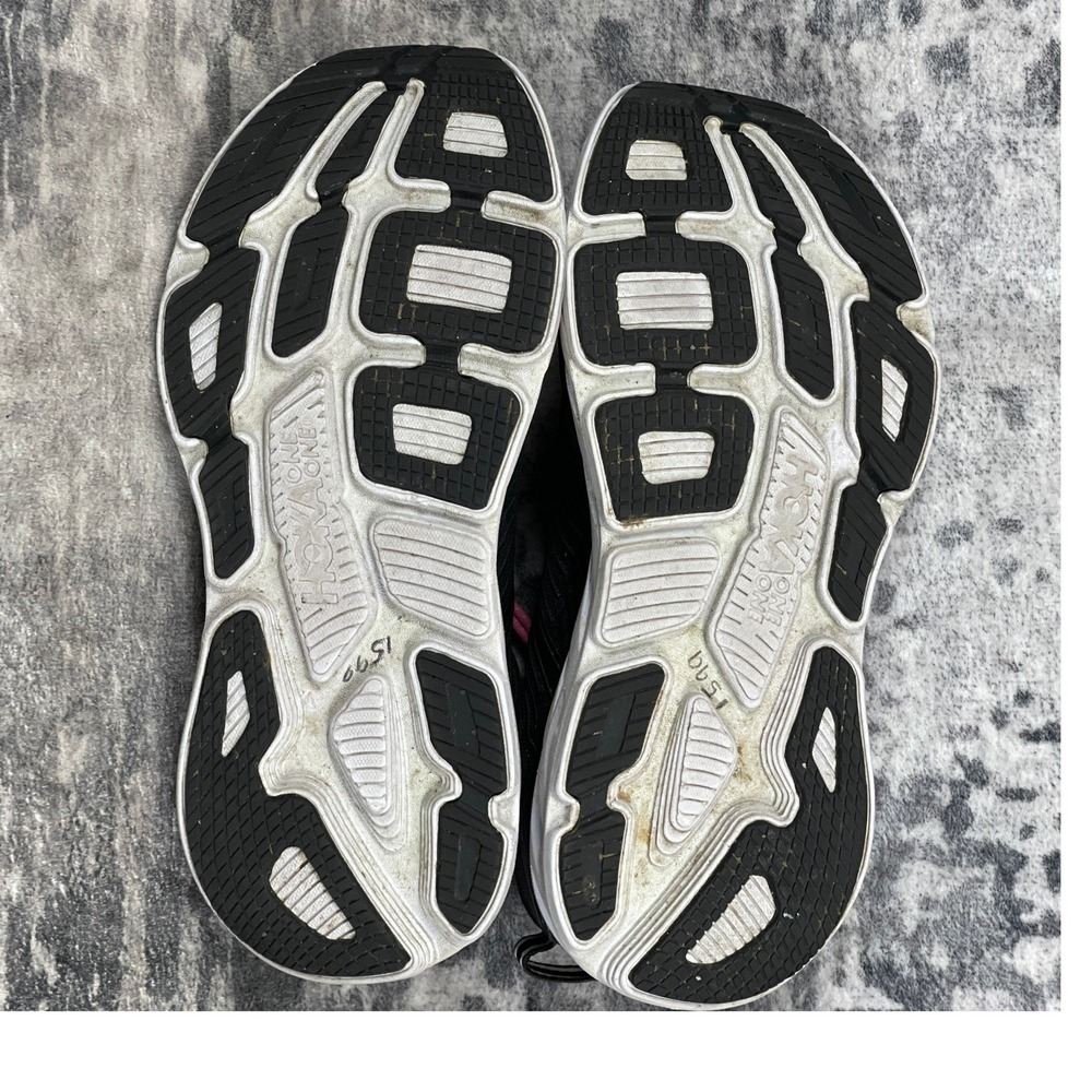 Hoka One Bondi 7 Woman 10D Running Shoes Black White Wide Width Athleisure, - Picture 4 of 7